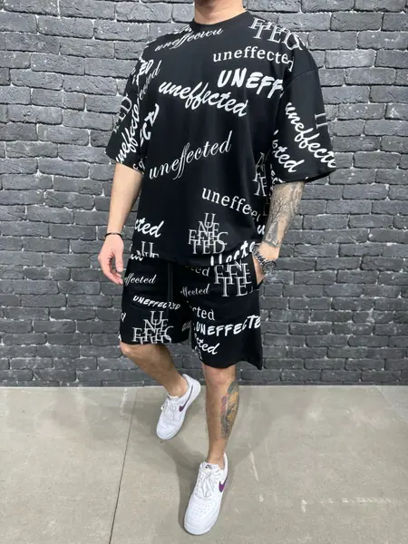 TRENING OVERSIZED UNEFFECTED BLACK TRAS194(UN-108) (MĂRIME: M)