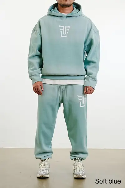 TRENING OVERSIZED UNEFFECTED SOFT-BLUE TRAS205(UNF-122) (MĂRIME: M)