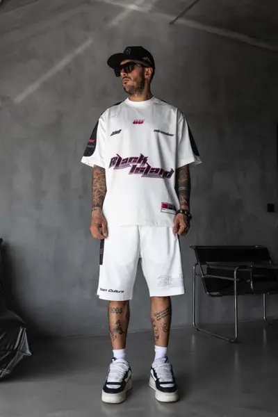 TRENING URBAN CULTURE OVERSIZE WHITE-BLACK TRBI41(1873-74) (MĂRIME: L)