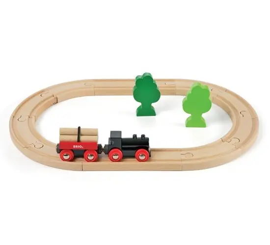 Trenulet forestier cu sina de lemn Brio