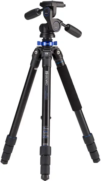 Trepied Benro - Mach3 Seria 2 AL + HD2, 43-168 cm, negru