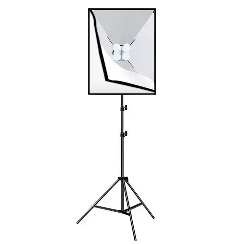 Trepied cu iluminare Puluz Softbox PU5071EU, 20W, 5700K, 50x70cm (Negru)