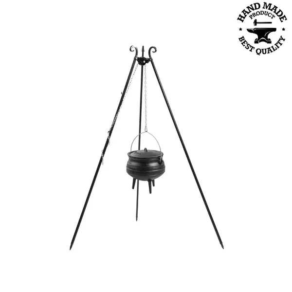 Trepied premium otel 180 cm cu ceaun fonta 6 l