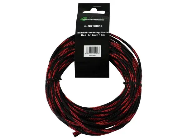Tresa Cablu FOUR Connect 4-NS10BR6, 10 M, Rosu/Negru, 6/12 mm