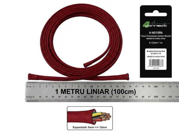 Tresa Cabluri FOUR Connect 4-NS10R6, 6/12mm, Rosie, Metru Liniar