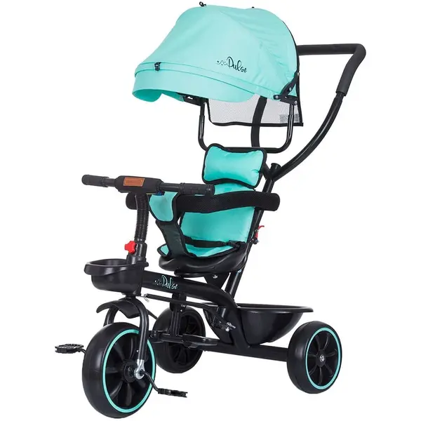 Tricicleta Chipolino Pulse, 2 in 1, maner parental, copertina, menta KID043773, la doar 296,00 lei
