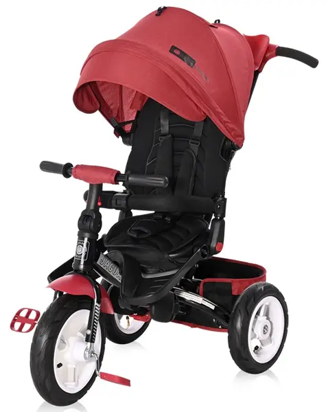 Tricicleta cu roti gonflabile Lorelli - Jaguar, Red & Black Luxe