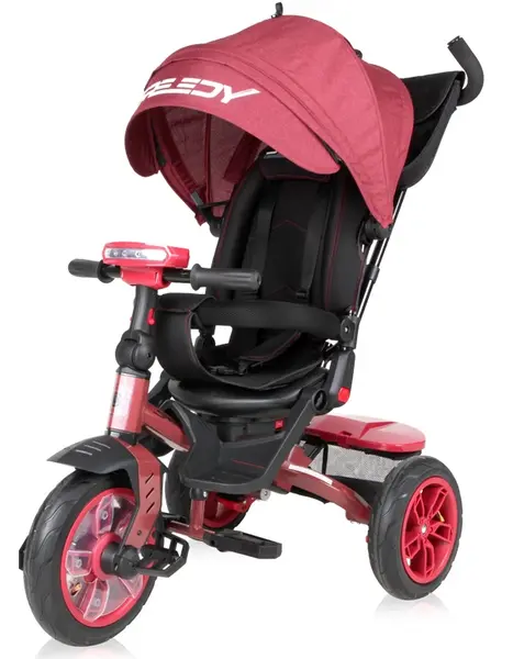 Tricicleta cu roti gonflabile Lorelli - Speedy, Red & Black