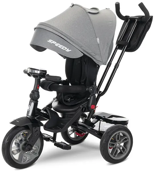 Tricicletă cu roți pneumatice (cu aer) Lorelli - Speedy, Grey