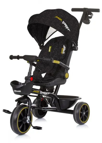 Tricicletă cu umbrar Chipolino - Max Sport, negru