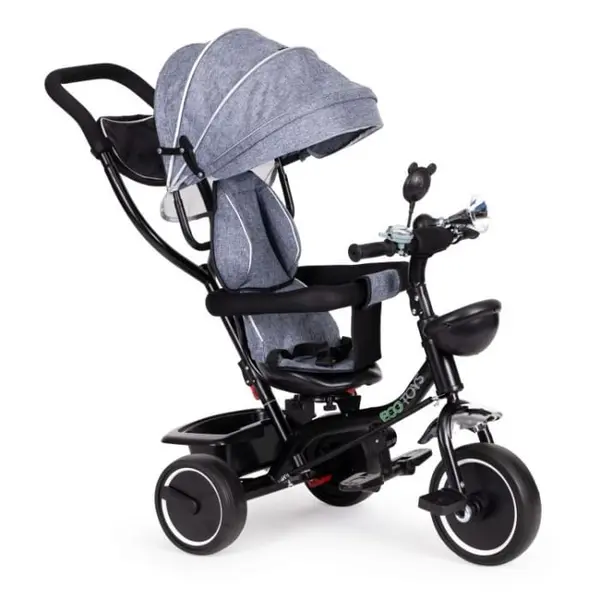 Tricicleta Ecotoys JM-066-9, sezut rotativ, gri KID064626, la doar 390,00 lei