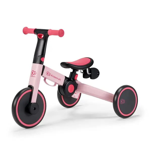 Tricicleta Kinderkraft 4Trike, 3 in 1, echilibru, roz KID916016, la doar 372,00 lei
