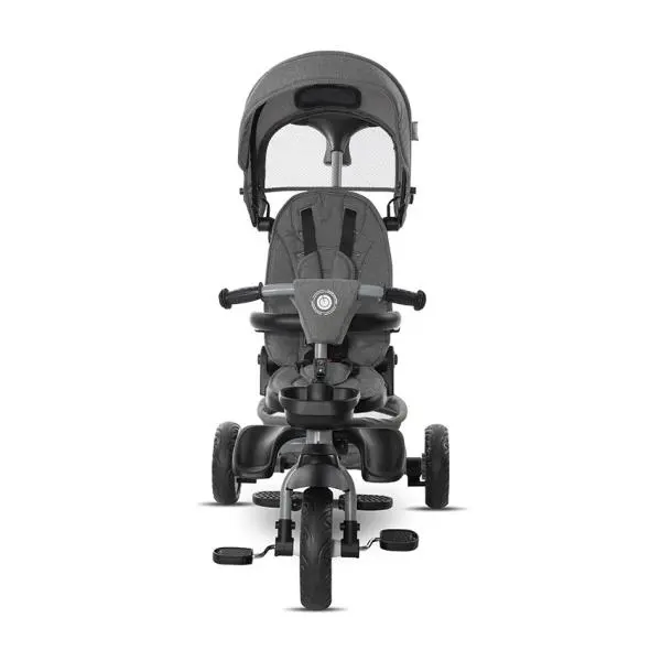 Tricicleta pentru copii Lorelli Freccia Grey Black multifunctionala, pliabila, sezut rotativ 360 grade, greutate admisa 25 kg, roti Eva
