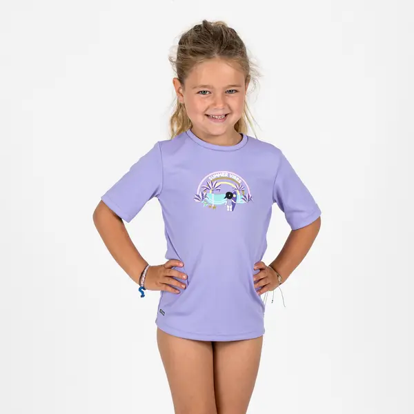 Tricou anti-UV 100 UPF50+, UV>95% Mov Copii