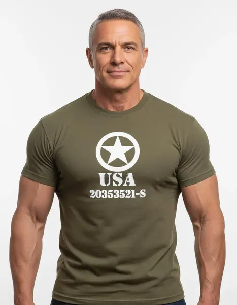 Tricou army Allied STAR USA Mil-Tec - OLIVE / M