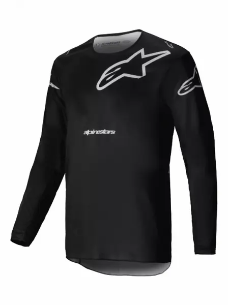 Tricou atv cross Alpinestars Racer Graphite, culoare negru alb, marime S