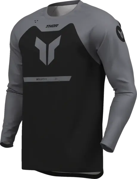 Tricou atv cross copii Thor Ridemode Menace, culoare negru gri, marime YL