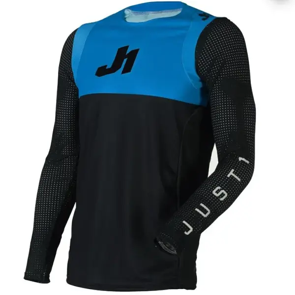 Tricou atv cross Just1 J-Flex Dual, culoare negru albastru, marime XL