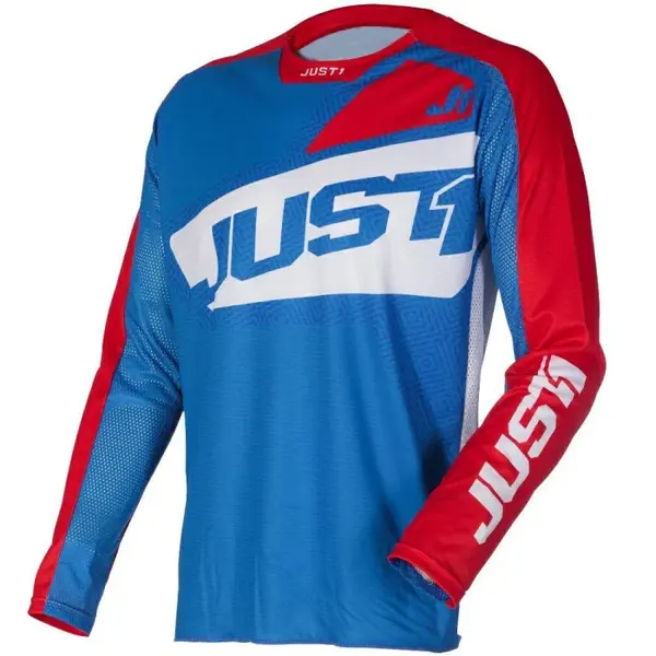 Tricou atv cross Just1 J-Force Vertigo, culoare albastru alb rosu, marime XL