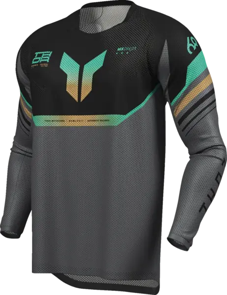 Tricou atv cross Thor Launchmode Air Raptor, culoare gri negru, marime S