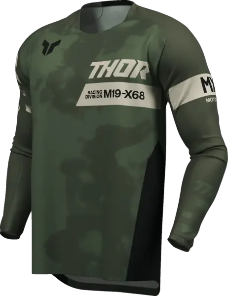 Tricou atv cross Thor Launchmode Bleach, culoare verde army, marime M