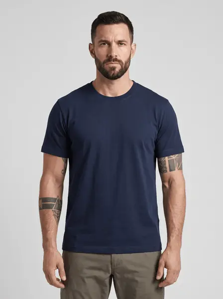 Tricou basic bumbac Brandit 160 g – Croiala Lejera - NAVY BLUE / XL
