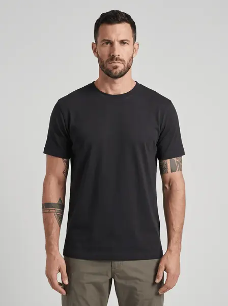 Tricou basic bumbac Brandit 160 g – Croiala Lejera - NEGRU / 2XL