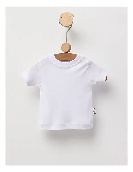Tricou bebe, 100% bumbac, alb