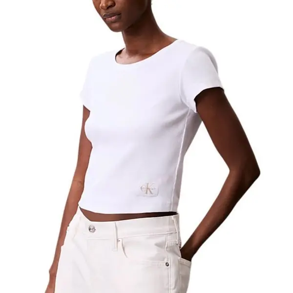 Tricou Calvin Klein A- WOVEN LABEL 2X2 RIB BABYTEE