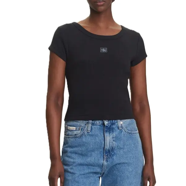 Tricou Calvin Klein A- WOVEN LABEL 2X2 RIB BABYTEE