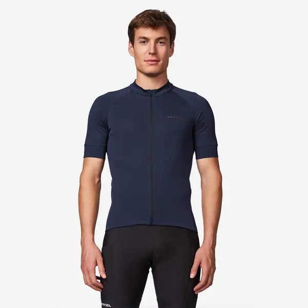 Tricou ciclism pe șosea Discover Albastru oțel Bărbați