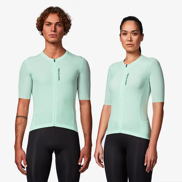 Tricou ciclism pe șosea foarte ajustat RCR-R 2 Verde Adulți