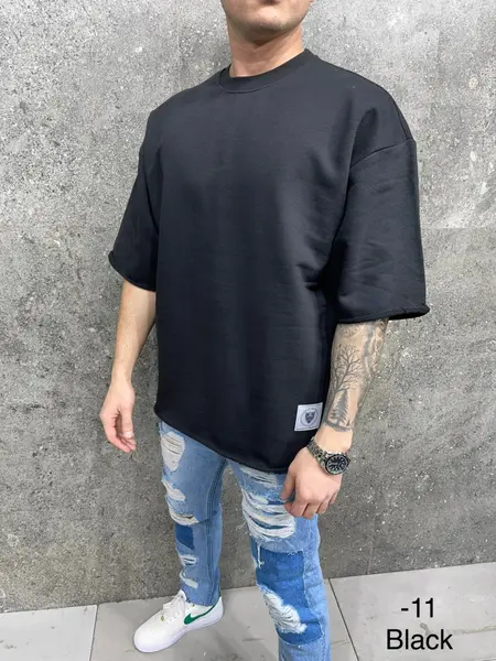 TRICOU CLASIC OVERSIZE BLACK TSAS342(6049) (MĂRIME: XL)