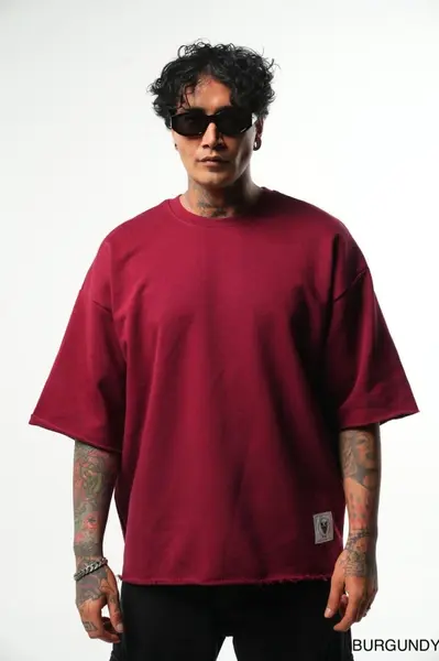TRICOU CLASIC OVERSIZE BURGUNDY TSAS454(6049) (MĂRIME: L)