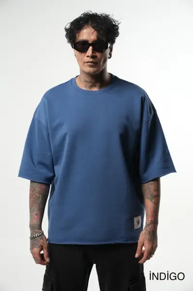 TRICOU CLASIC OVERSIZE INDIGO-BLUE TSAS455(6049) (MĂRIME: M)