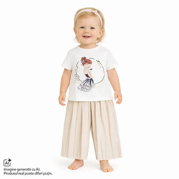 Tricou copii Chicco, Alb, 01233-70MC