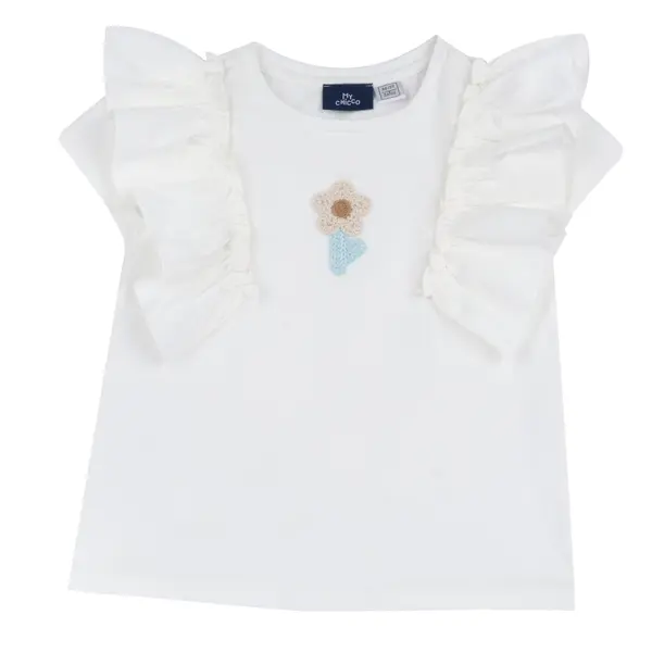 Tricou copii Chicco, alb, 02073-70MC