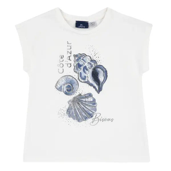 Tricou copii Chicco, alb, 16629-68MC