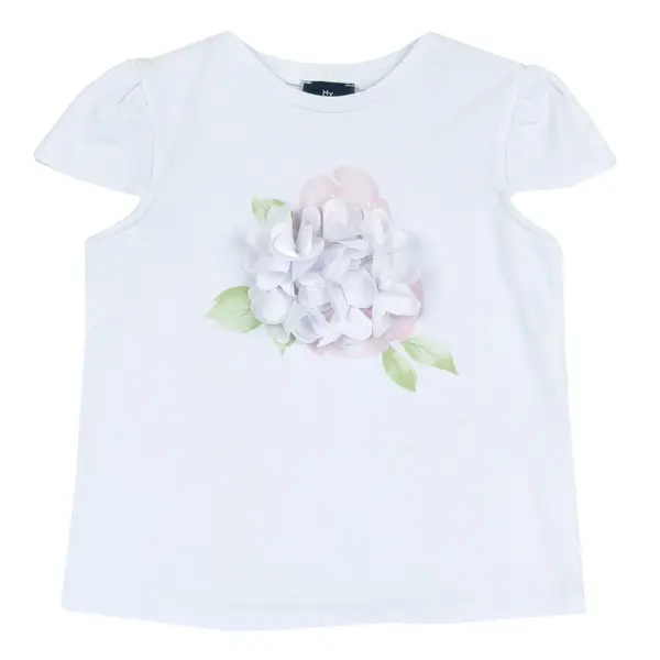 Tricou copii Chicco, floare aplicata, 16714-68MC