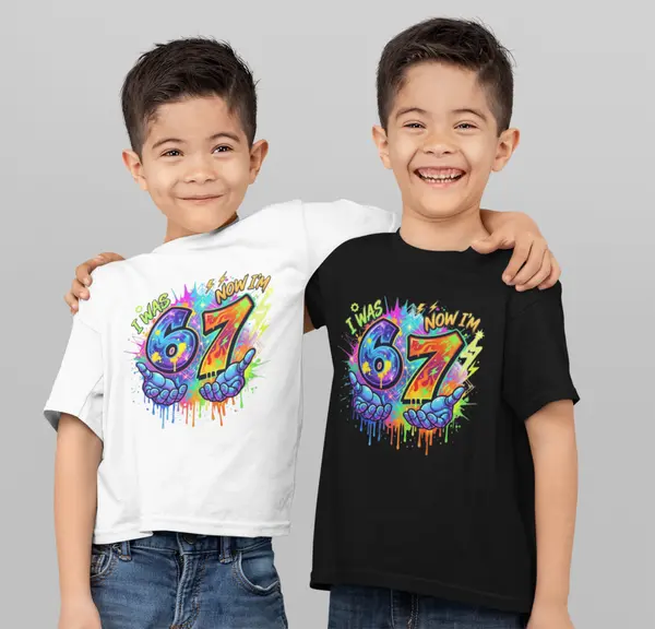 Tricou Copii Personalizat 67 TPC53 Negru, 12 Ani