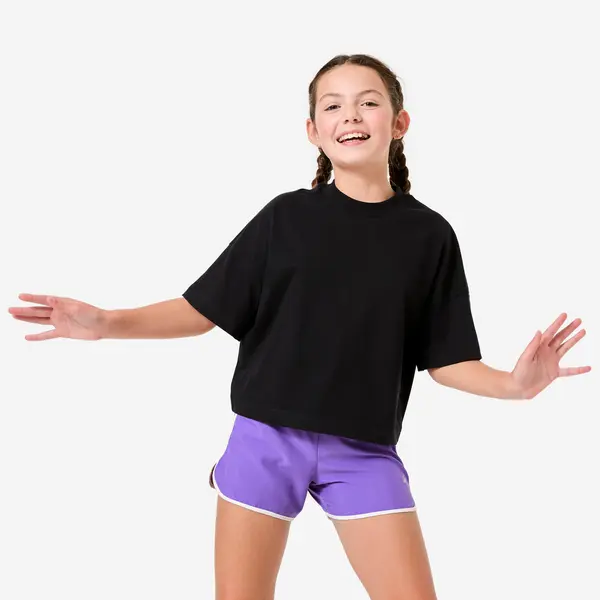 Tricou croială largă Negru Fete