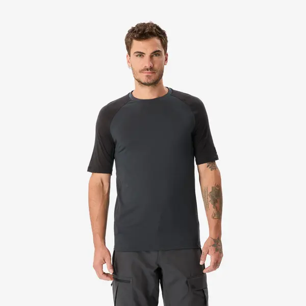 Tricou cu lână merinos Merino Resist Gri Bărbați