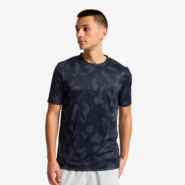 Tricou de fitness respirant, guler rotund, bărbați