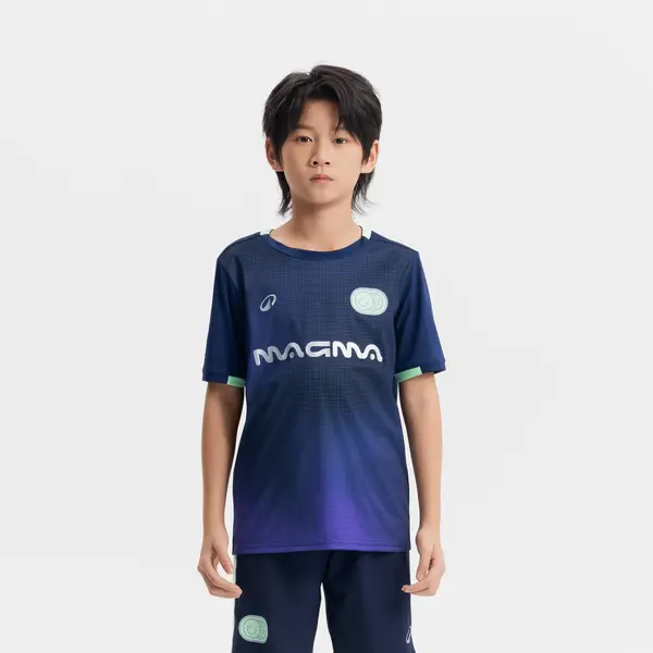 Tricou de fotbal cu mânecă scurtă VIRALTO Kids Bleumarin Verde Copii