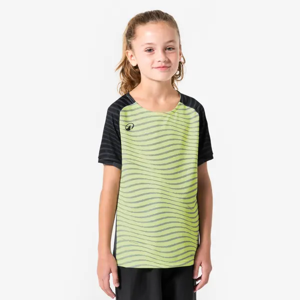 Tricou de fotbal cu mânecă scurtă VIRALTO Ripples Galben-Negru Copii
