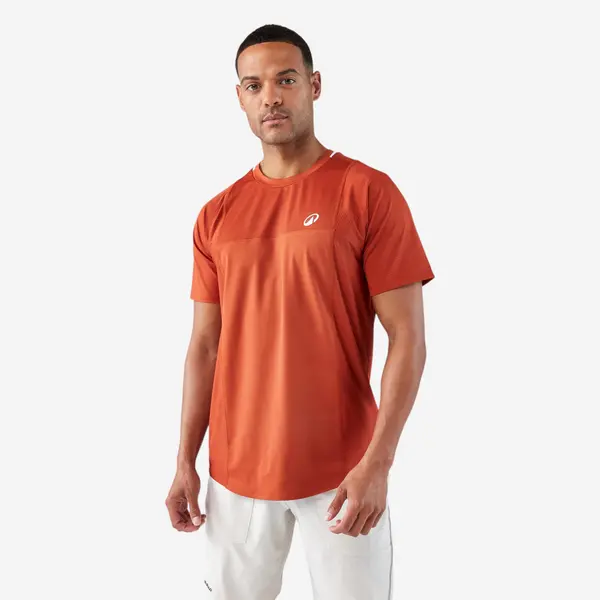 Tricou de tenis cu mâneci scurte, bărbați - Kuikma DRY maro Gaël Monfils