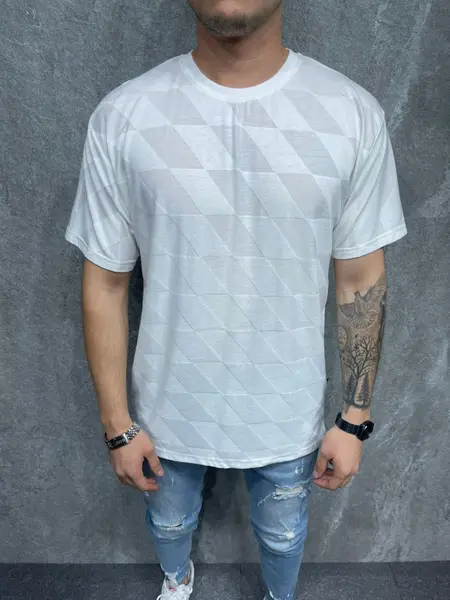 TRICOU DIAMOND FASHION WHITE TSAS260(6033) (MĂRIME: XL)