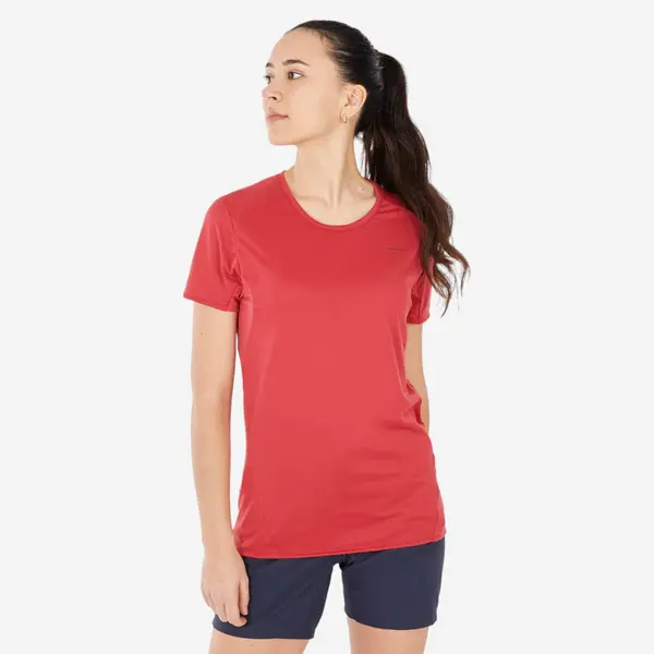 Tricou Drumeție la Munte MH100 Roz Damă