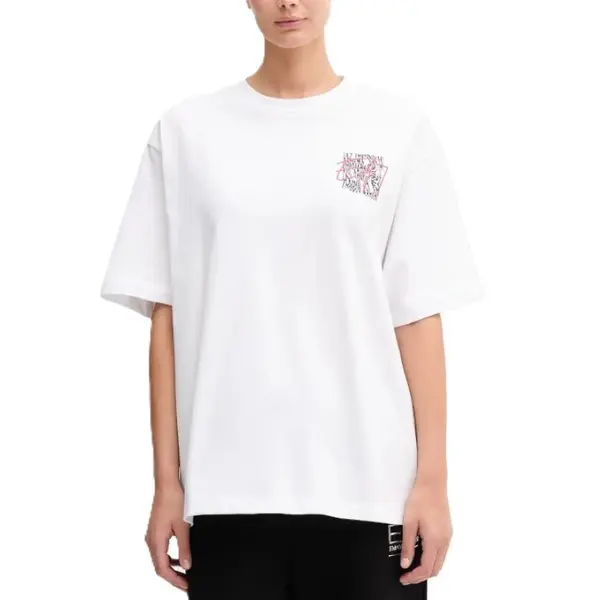 Tricou EA7 TRAIN LOGO SERIES W TEE SS WRITTEN LOGO CROSSOVER