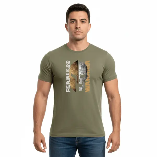 Tricou Fearless Warrior olive Pentagon - L